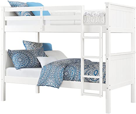 Dorel Living Maxton Twin over Twin Bunk Bed, White