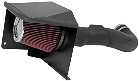 K&N Performance Air Intake Kit 57-3070 with Lifetime Red Oiled Filter  for Chevrolet Silverado Suburban Tahoe GMC Yukon Denali Avalanche GM Truck and SUV