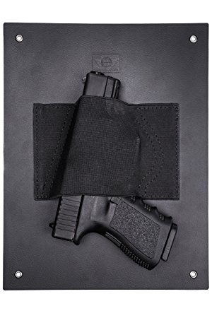 Hidden Holster Under Desk Gun Holder by CCW Tactical - Safely Mount a Handgun Almost Anywhere - Holds Nearly Any Size Pistol or Revolver, Taser, Magazine, Flashlight, Ammo or Knife for Fast Draw