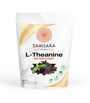 L-Theanine Powder (2oz/57g) - 99% (Over 250 Doses!) Purity, Relaxation, Sleep, Focus, Concentration Aid