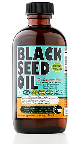 Premium Black Seed Oil Cold Pressed - Glass Bottle - 4o z by Sweet Sunnah