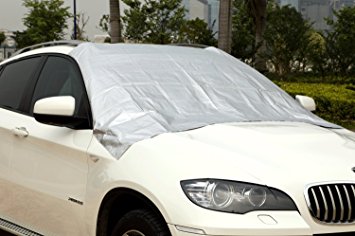 Cutequeen Trading 1pcs Polyester Car Snow Cover 48" X 60" with 12" Side Flaps Storage Pouch(pack of 1)