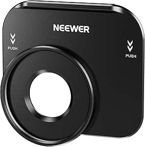 NEEWER 37mm Thread Lens Backplate for iPhone 15 Pro Cage (PA023) iPhone 15 Pro Max Phone Cage (PA024), Quick Release Snap On Phone Lens Mount Adapter Compatible with BeastGrip Lens Filter, PA035