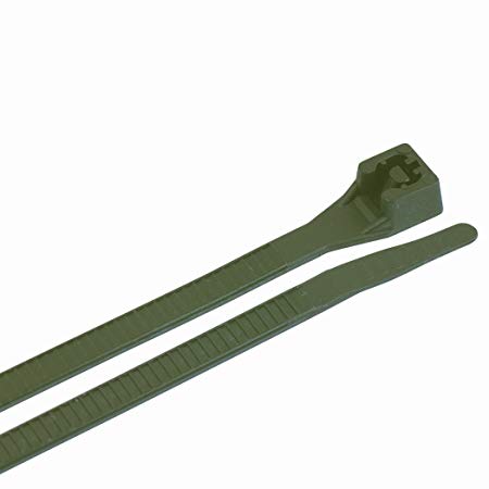 Gardner Bender 42-311R 100% Recycled Cable Tie, 11 inch, 50 lb, Electrical Wire and Cord Management, Nylon Zip Tie, 75 Pk, Dark Green