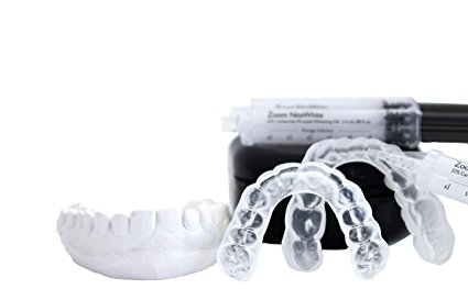 Sentinel Teeth Whitening System Professional Custom Made Thin Dental Trays Just Like the Dentist! Plus Zoom! 22% Whitening Gel (Adult Female)