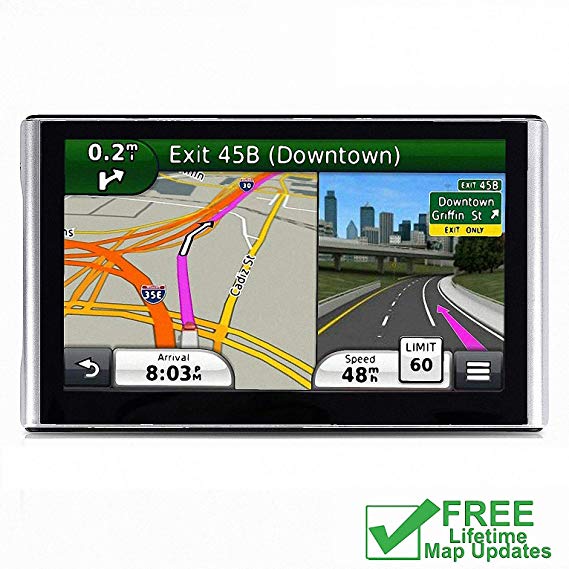 7 inch 8GB Navigation System for Car, Car GPS Spoken Turn- to-Turn Vehicle GPS Navigator, Lifetime Map Updates