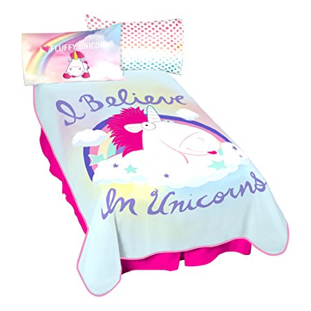 Universal Fluffy I Believe in Unicorns Microraschel Blanket