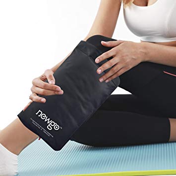 Ice Packs for Injuries Reusable Cool Gel Pack Cold Therapy for Knee, Back, Shoulder, Arm, Foot, Elbow for Pain, Swelling, Sprain, Inflammation ( Large:13.78"x10.94") - Black