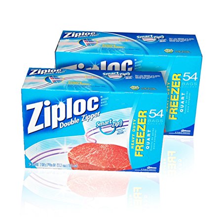 Ziploc Quart Freezer Bags - 108-Count