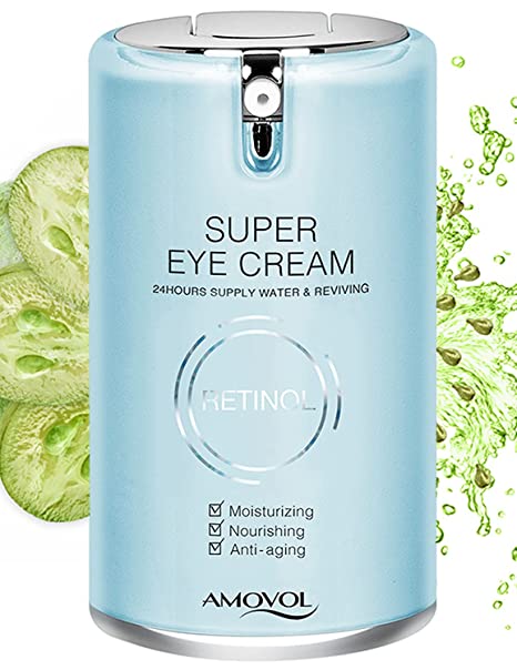 Eye Cream for Dark Circles and Puffiness with Retinol & Grape Seed Extract, Best Anti Aging Under Eye Cream For Reduce Fine Lines and Wrinkles, Refreshing, Hydrating, Soothing-1oz