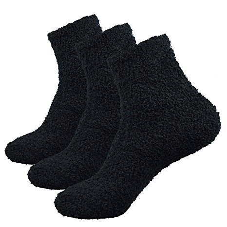 Fitu Men's Soft Warm Cozy Fuzzy Socks 3-pack With Gift Box