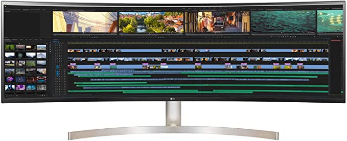 LG UltraWide 49WL95C 49 Inch Curved Monitor 32:9 Dual QHD (5120x1440) Display, PBP, 3PBP / Dual Controller, USB Type-C, 2 x 10W Stereo Speakers/Rich Bass, HDR 10, Height/Tilt/Swivel Adjustable, Black