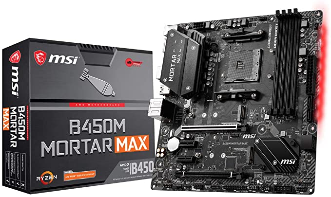 MSI Mortar Max AM4 AMD B450 ATX DDR4-SDRAM Motherboard