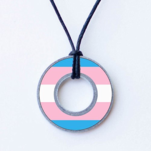 Transgender Pride Washer Necklace