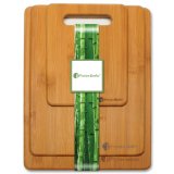 Durable Bamboo Cutting Board Set 3 Piece Set Chopping Boards Comes in Small Medium and Large Made From Strong Bamboo Wood Designed to Last a Lifetime By Premium Bamboo