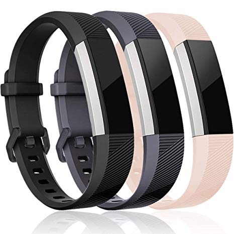 Maledan Replacement Bands Compatible for Fitbit Alta, Alta HR and Fitbit Ace, Classic Accessories Band Sport Strap for Fitbit Alta HR, Fitbit Alta and Fitbit Ace, 3-Pack, Women Men