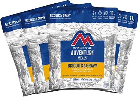 Mountain House Biscuits & Gravy | Freeze Dried Backpacking & Camping Food | Survival & Emergency Food