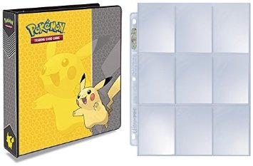 Ultra Pro Pokemon Pikachu 3-Ring Binder with 25 Platinum 9-Pocket Pages, Expandable upto 200 Pages