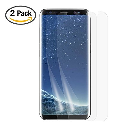 Galaxy S8 Plus Screen Protector, Auckly Full Screen Coverage Wet Application TPU HD Clear [Case Friendly] Screen Protector for Samsung Galaxy S8 Plus with Lifetime Replacement Warranty(2 Pack)