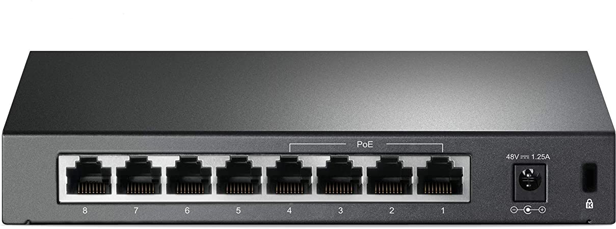 TP-Link 2KA4941 TL-SF1008P 10/100Mbps 8-Port PoE Switch, 4 POE Ports, IEEE 802.3af, 53W