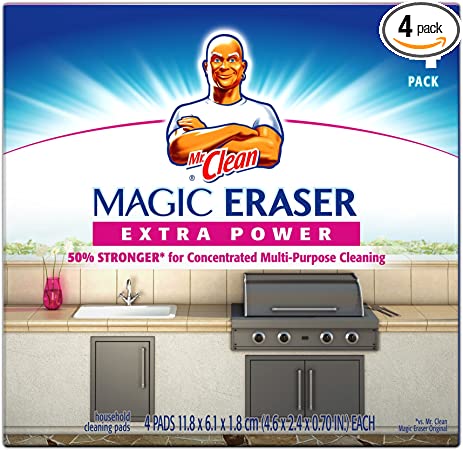 Mr. Clean Magic Eraser Extra Power Cleaning Pads, 4-Count Boxes (Pack of 4)