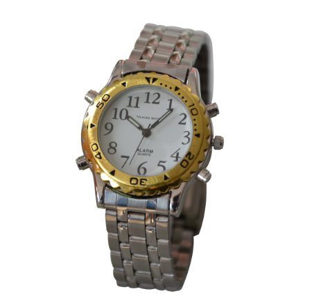 Kwanwa Classic Analog Talking Watch For Womens Ladies With Time and Date Talking. One Daily Alarm. PC21s Movement and Stainless Steel Watch Band