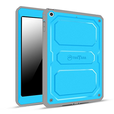 Fintie Apple iPad Air Case - CaseBot Tuatara Series Rugged Unibody Dual Layer Hybrid Full Protective Cover with Built-in Screen Protector and Impact Resistant Bumper, Lifetime Warranty, Blue