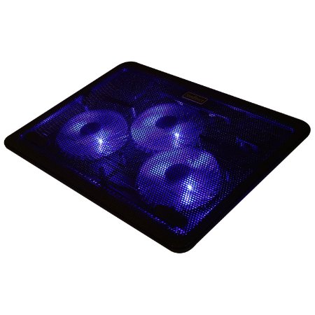 Seedforce Laptop Cooling Pad for 15.6"-17"-Inch Laptops, Ultra Slim Portable USB Powered and Blue LED Fans