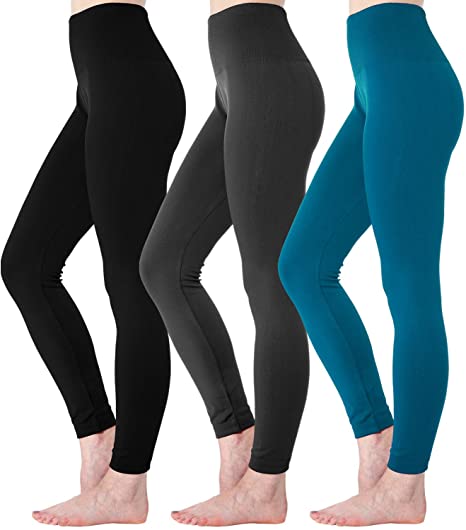 Diravo Fleece Lined Leggings Womens Fashion High Waist Tummy Control Leggings for Women Winter Warm