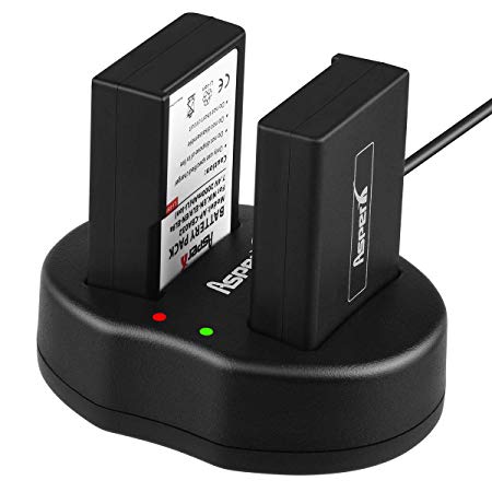 Asperx EN-EL9 EN-EL9a 2 Pack Li-ion Battery and Rapid USB Charger Kit Compatible with Nikon D40 D40x D60 D3000 D5000 Cameras
