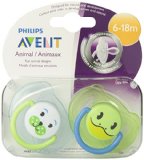 Philips AVENT BPA Free Animal Pacifier 6-18 Months Style and Color May Vary 2-Pack