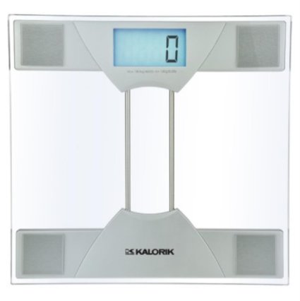 Kalorik Electronic Bathroom Scale, Silver/Clear