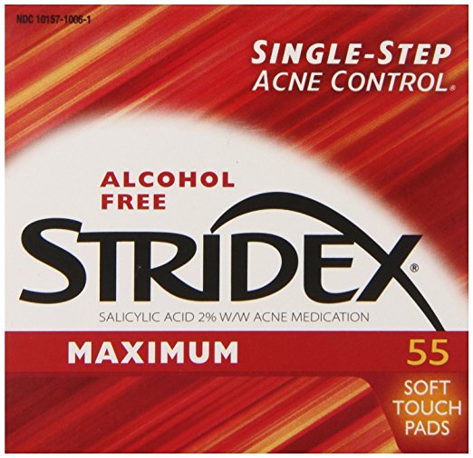 Stridex Strength Medicated Pads, Maximum, 55 Count pack,2 pack