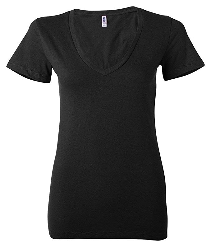 Bella   Canvas Ladies' Short-Sleeve Deep V-Neck T-Shirt