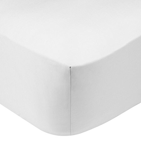 100% Cotton 16"/40CM Extra Deep  Fitted Sheet By Sasa Craze Bedding (Single, White)