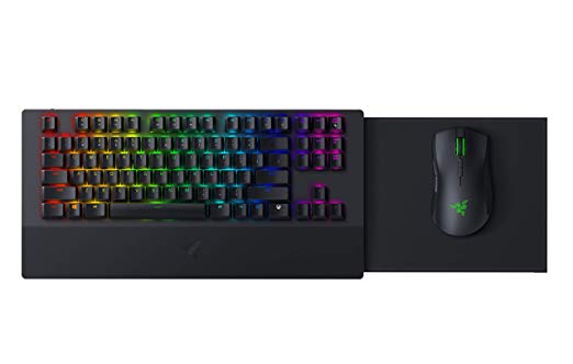 Razer Turret Wireless Mechanical Gaming Keyboard & Mouse Combo for PC & Xbox One: Chroma RGB/Dynamic Lighting - Retractable Magnetic Mouse Mat - 40hr Battery