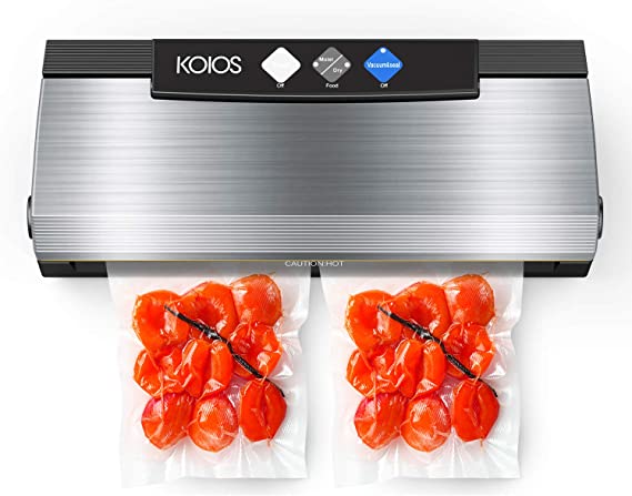 Koios Vacuum Sealer, 4-in-1 Automatic Food Saver with Cutter ,Vacuum Tube & Sous Vide Vacuum Sealing Bags , Vacuum Packing Machine for Dry&Moist Food Preservation