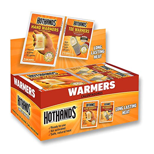 HotHands Hand & Toe Warmers - Long Lasting Safe Natural Odorless Air Activated Warmers - 24 Pair OF Hand Warmers & 8 Pair Of Toe Warmers (Limited Edition)