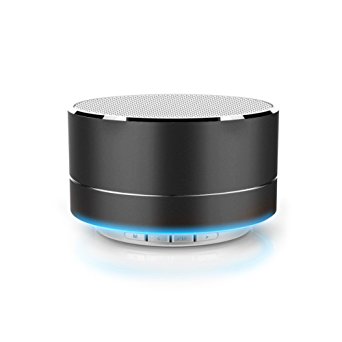 RevJams Satellite - Bluetooth LED Speaker with FM radio, Micro SD slot and AUX port - Black