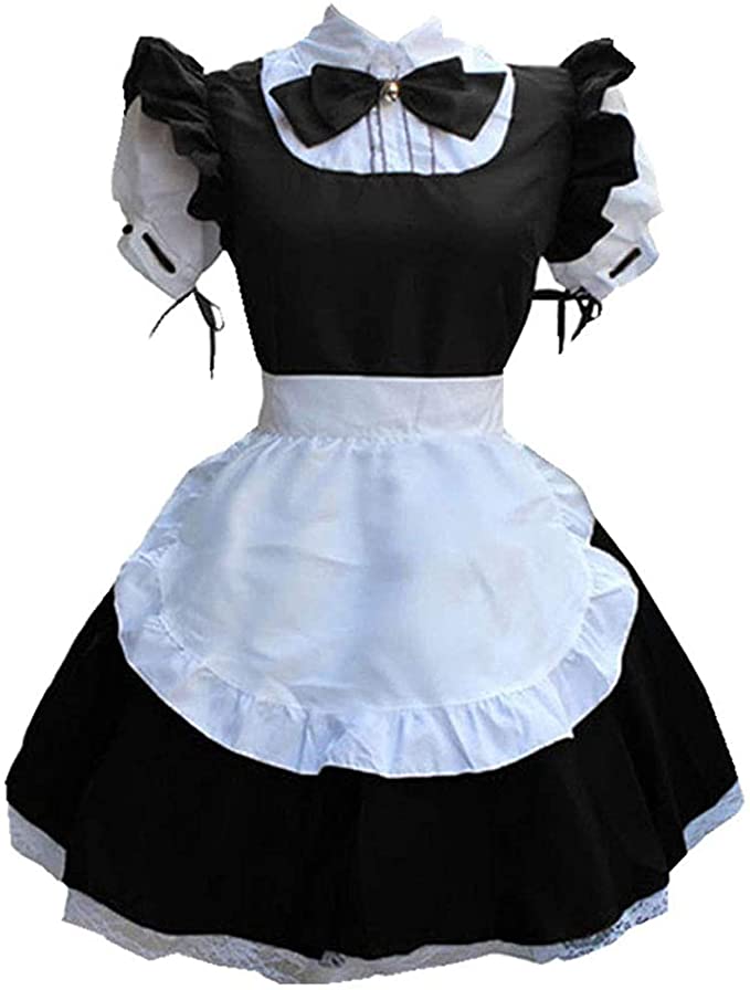 Aniywn Halloween Costumes for Women Japanese Anime Maid Dress Cosplay Sweet Fancy Apron Maid Dress for Halloween Party
