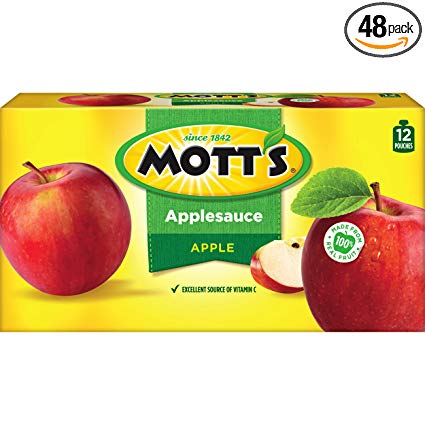 Mott's Applesauce, 3.2 oz pouches, 12 count (Pack of 4)