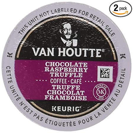 Van Houtte Chocolate Raspberry Truffle Coffee, Light Roast, K-Cup Portion Pack for Keurig K-Cup Brewers 24-Count  (Pack of 2)