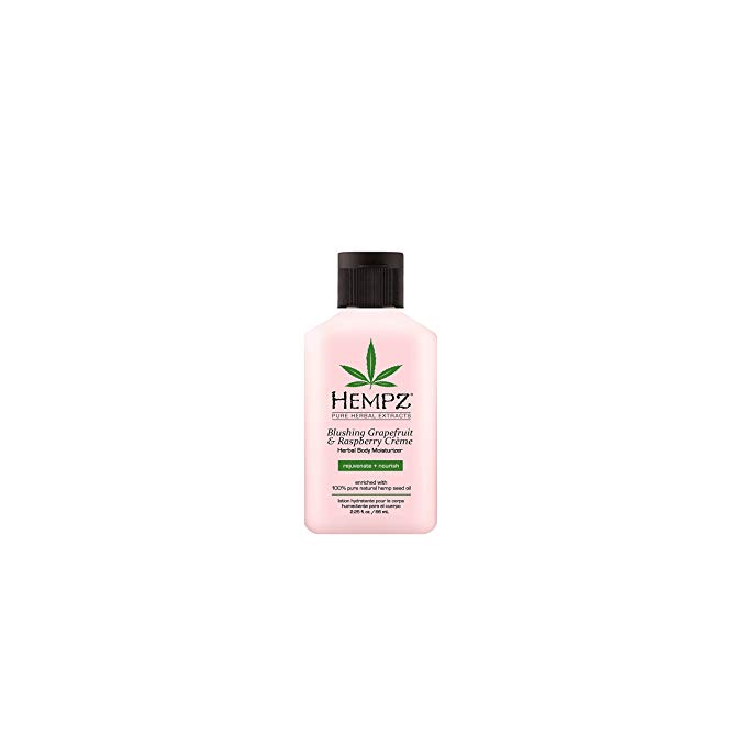 Hempz Blushing Grapefruit & Raspberry Creme Herbal Body Moisturizer Lotion - Fruit Body Cream - Pure Hempseed Oil, Shea Butter, Ginseng, Natural Extracts, Vitamins A, C, and D, Cucumber Extract