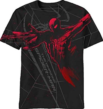 Marvel Men's Amazing Spiderman Red Webbings T-Shirt