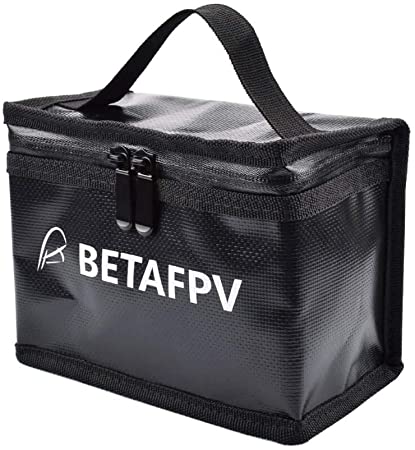 BETAFPV Fireproof Explosionproof Waterproof  Safe Lipo Battery Bag for FPV Whoop Lipo Battery Storage Charging Fire and Water Resistant Highly Sturdy Double Zipper Lipo Battery Guard