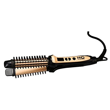 MHU Professional Hot Brush & Hair Curler & Hair Straightener 3 in 1 and Dual Voltage1.25 Inch Ceramic Curling Wand