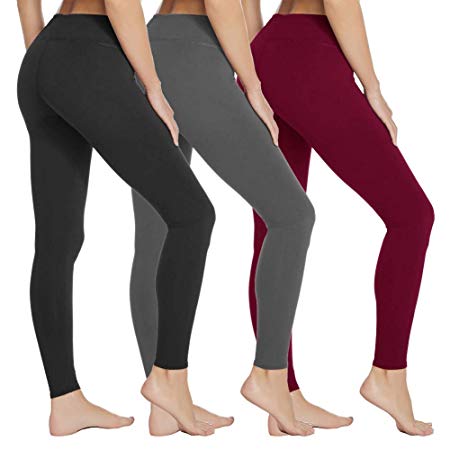 YOLIX High Waisted Leggings for Women - Tummy Control & Soft Opaque Slim Tights for Cycling, Athletic, Daily - Regular & Plus Size