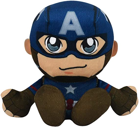 Bleacher Creatures Marvel Captain America 8" Kuricha Sitting Plush - Soft Chibi Inspired Toy