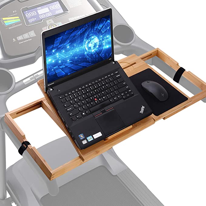 Ollieroo Treadmill Desk Attachment, Treadmill Laptop Holder, Treadmill Laptop Stand, Treadmill Laptop Desk, Treadmill Laptop Shelf on Treadmill Workstation - Detachable Treadmill Desk