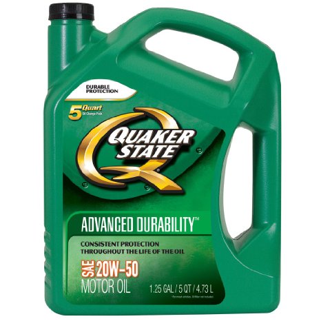 Quaker State 550038310 Advanced Durability 20W-50 Motor Oil SN 5qt jug